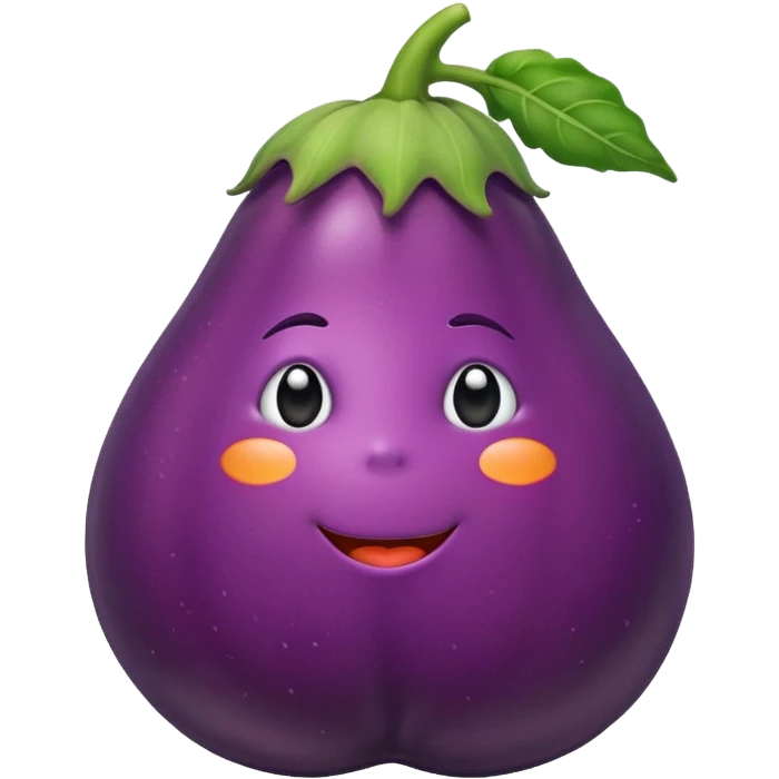 Eggplant sit in peach emoji