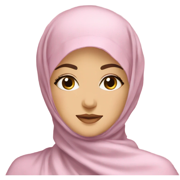 Pink flower patterned hijab emoji