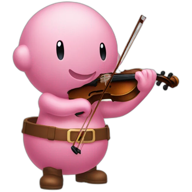 kirby playing violin emoji