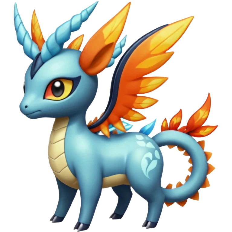 loopy loony toony honey-dipped buzzing bumbling fuzzy cute fiery ivy-hydro-Meloetta-Dialga-Salamence-Giratina-Rapidash-Pokémon-Fakémon-fusion-hybrid-creature emoji