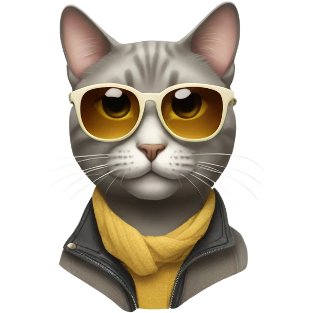 Cat with sunglasses emoji