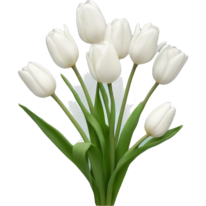 White tulips emoji