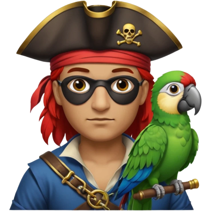 pirate and parrot emoji