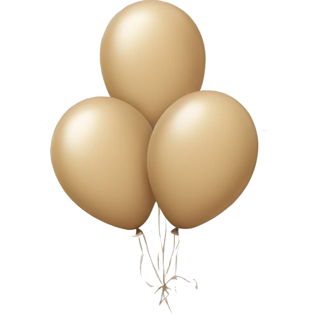 beige balloons emoji