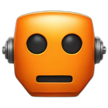 orange robot head emoji