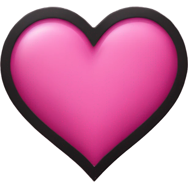 heart-deep-pink-and-black-color emoji