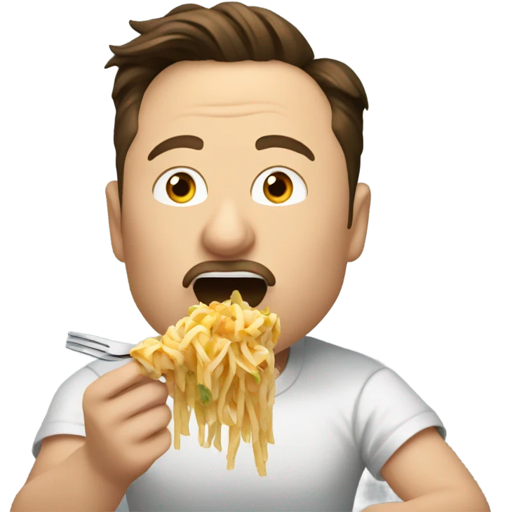 elon musk eating pasta emoji