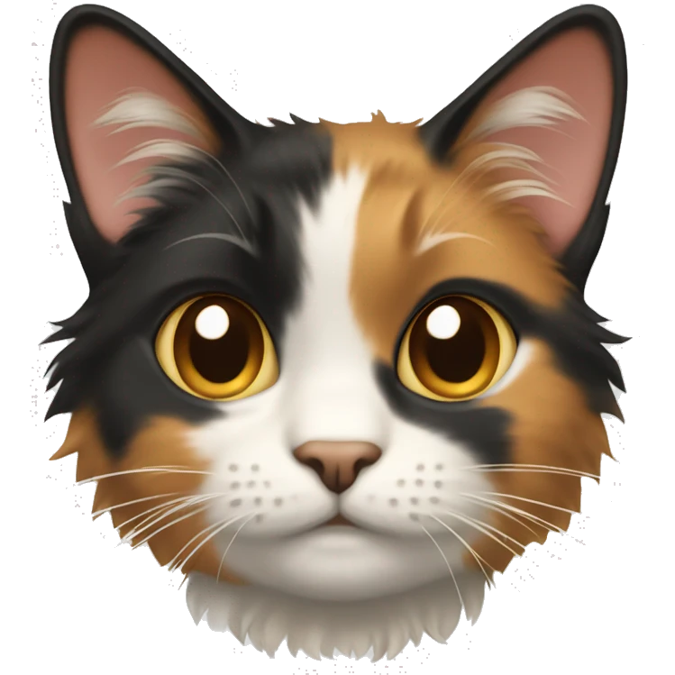 Calico cat fluffy female emoji