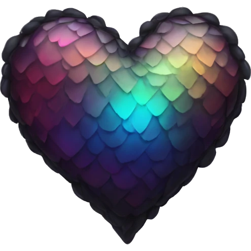 dark warm iridescent SCALE heart emoji