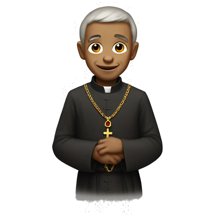 Monkey catholic priest emoji