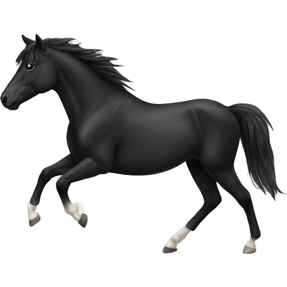 black mustang emoji