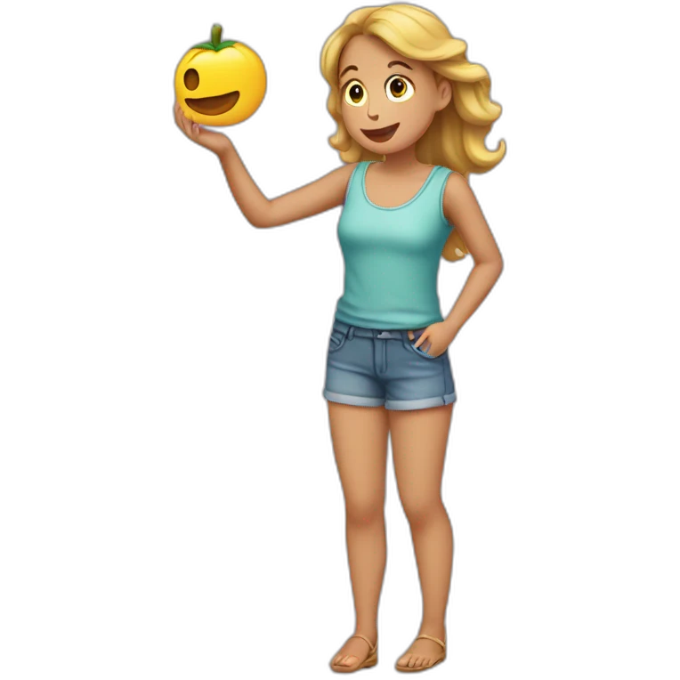 Fille qui suce un pénis emoji