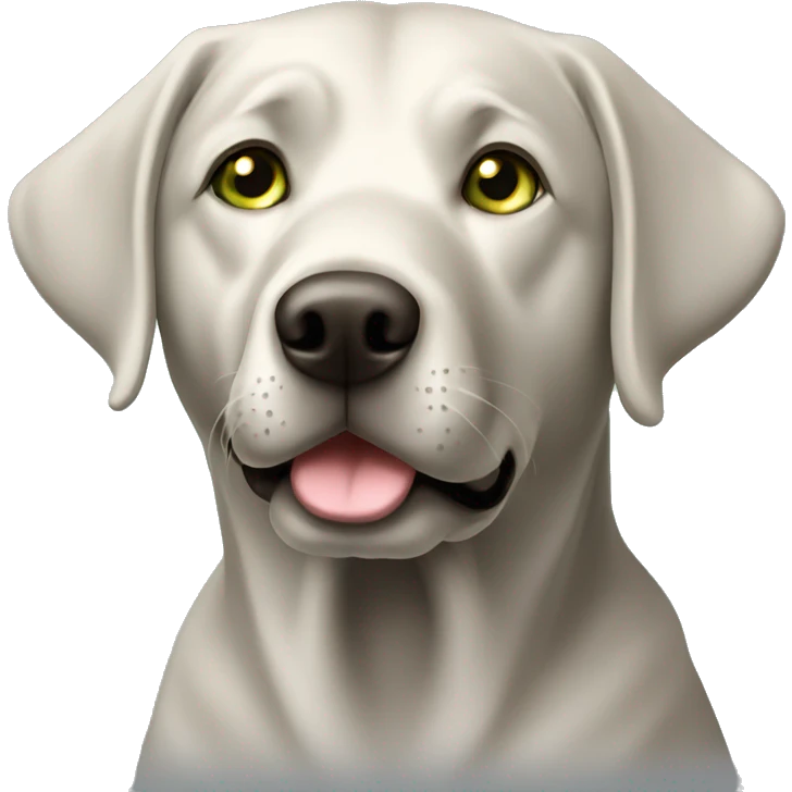 grey labrador light green eyes emoji