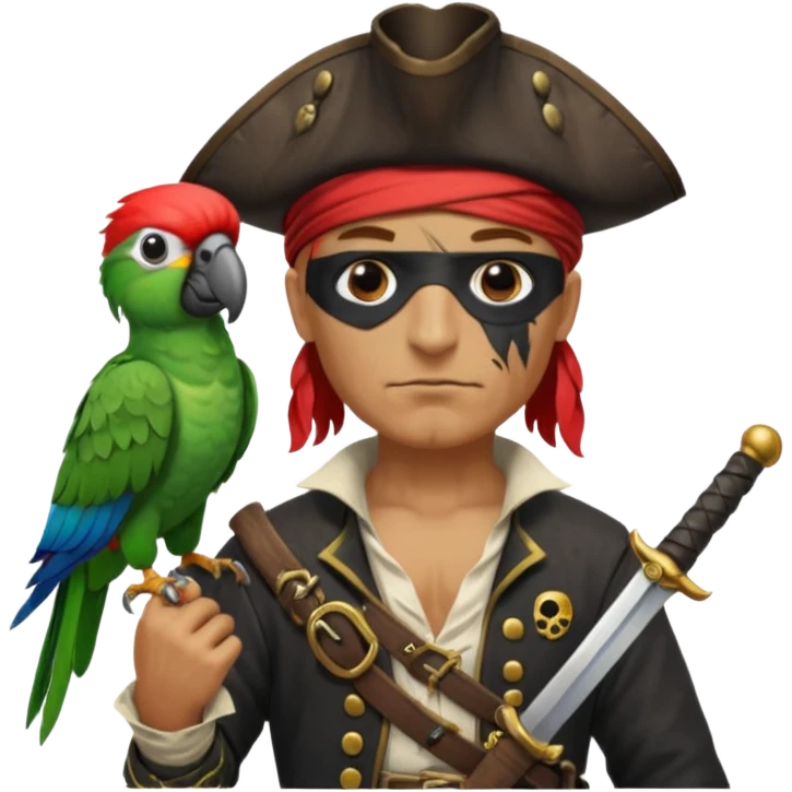pirate and parrot emoji