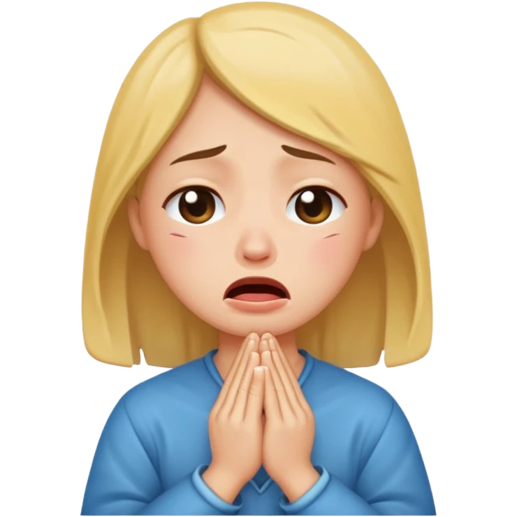 cute face crying but begging emoji