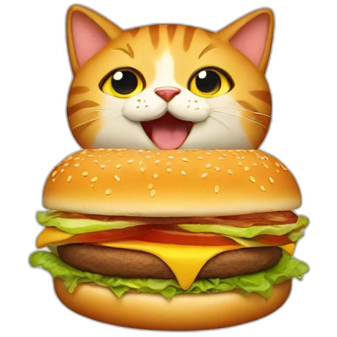 Cats burger emoji