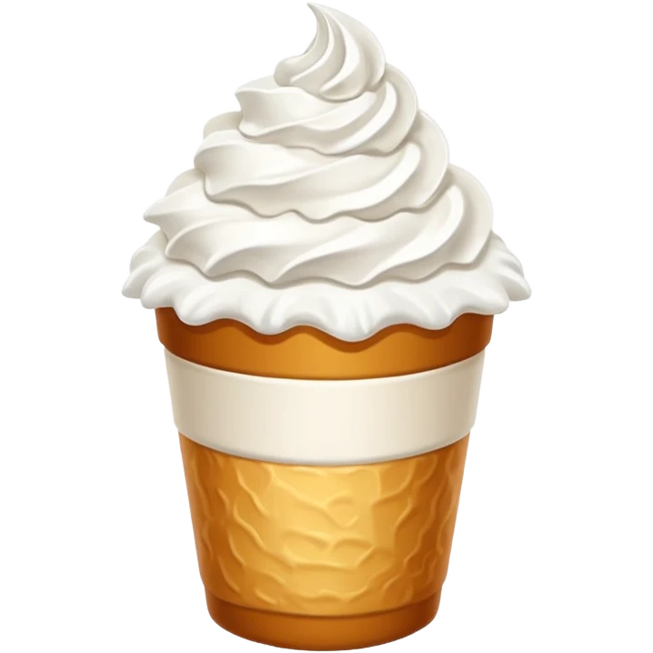 Whipped cream in a small to-go cup emoji
