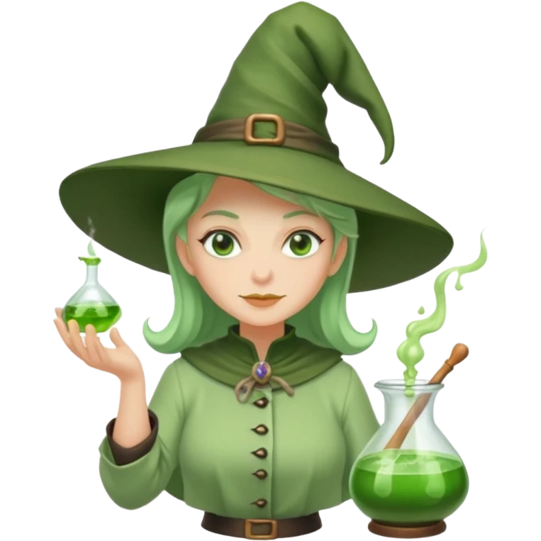 green witch cooking potion emoji