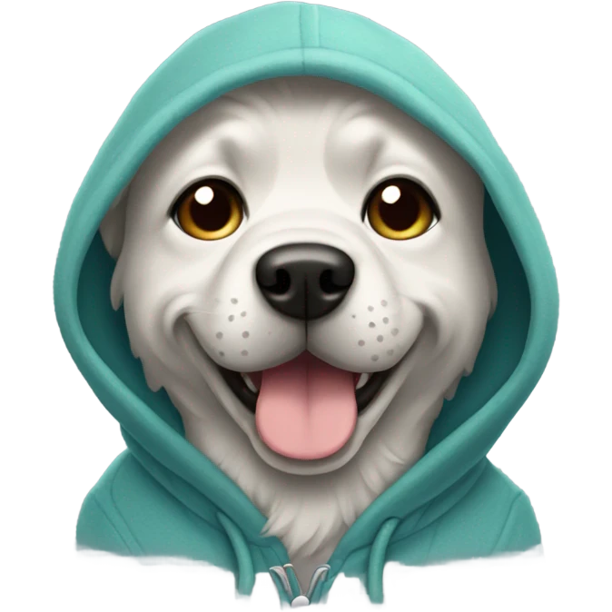 dog wearing a hoodie  emoji