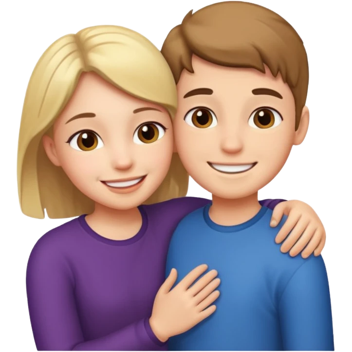 Boy and girl love emoji