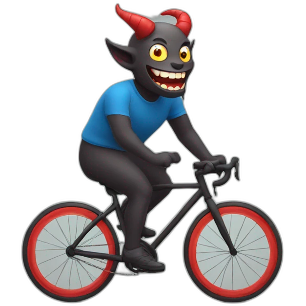 Happy Demon cycling emoji