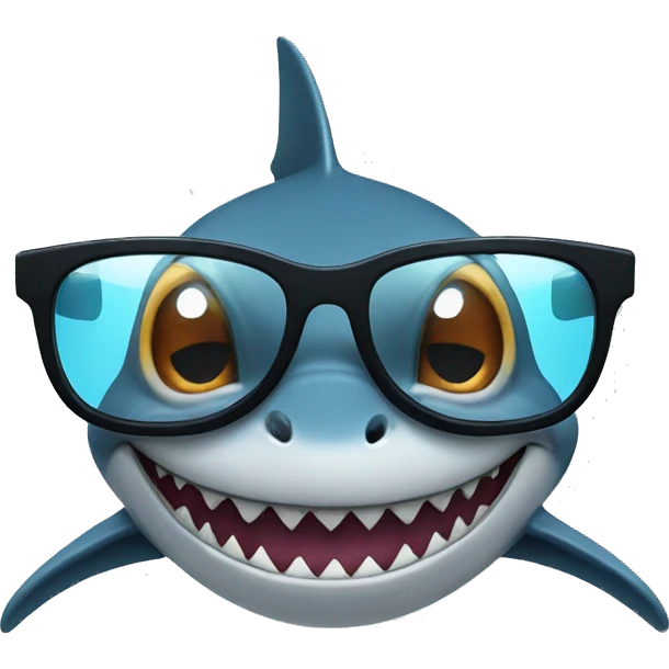 shark with glasses emoji