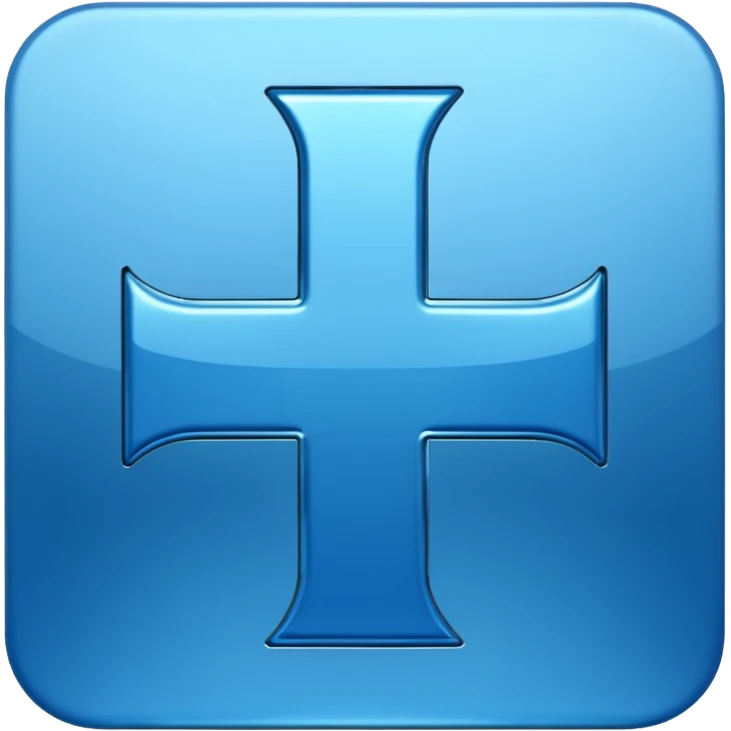 Blue plus(addition) symbol emoji