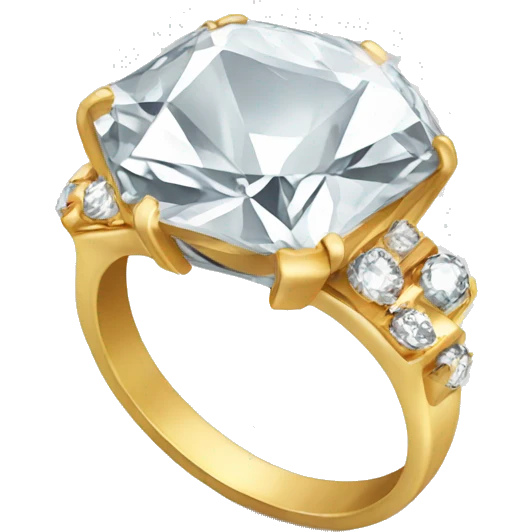 Diamond gold ring emoji