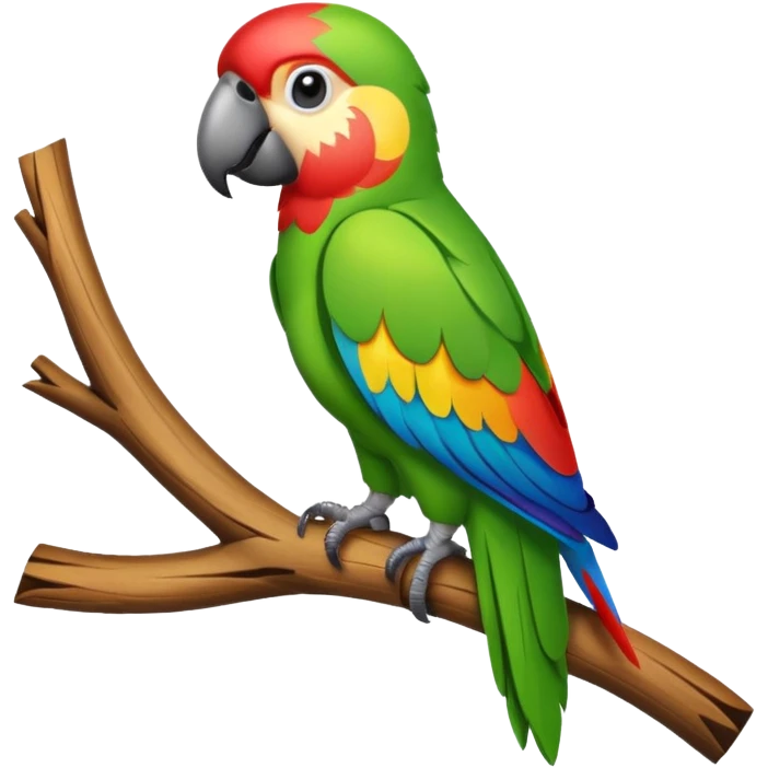 Perroquet de face emoji