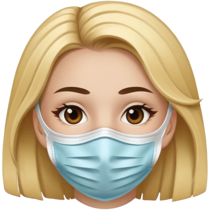 Girl with facemask  emoji