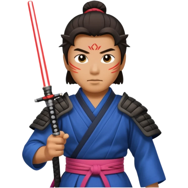 samurai with laser sword emoji