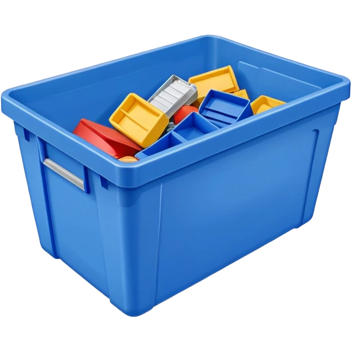 plastic parts bin euro blue emoji