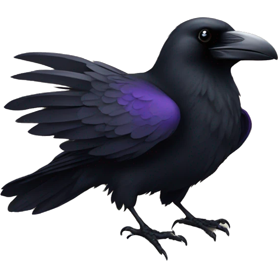 Raven on a book emoji