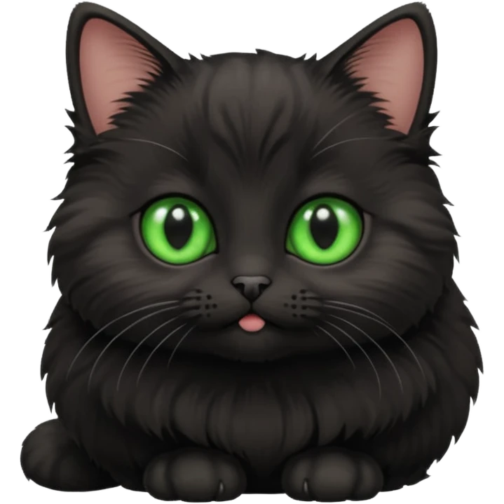 Black munchkin cat emoji