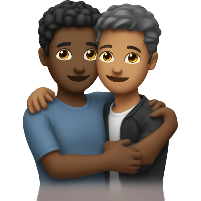 two best friends hugging emoji