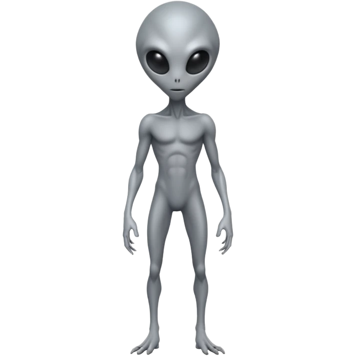 fullbody gray alien emoji