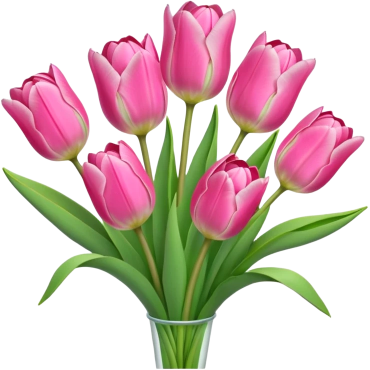 Pink tulip bouquet emoji