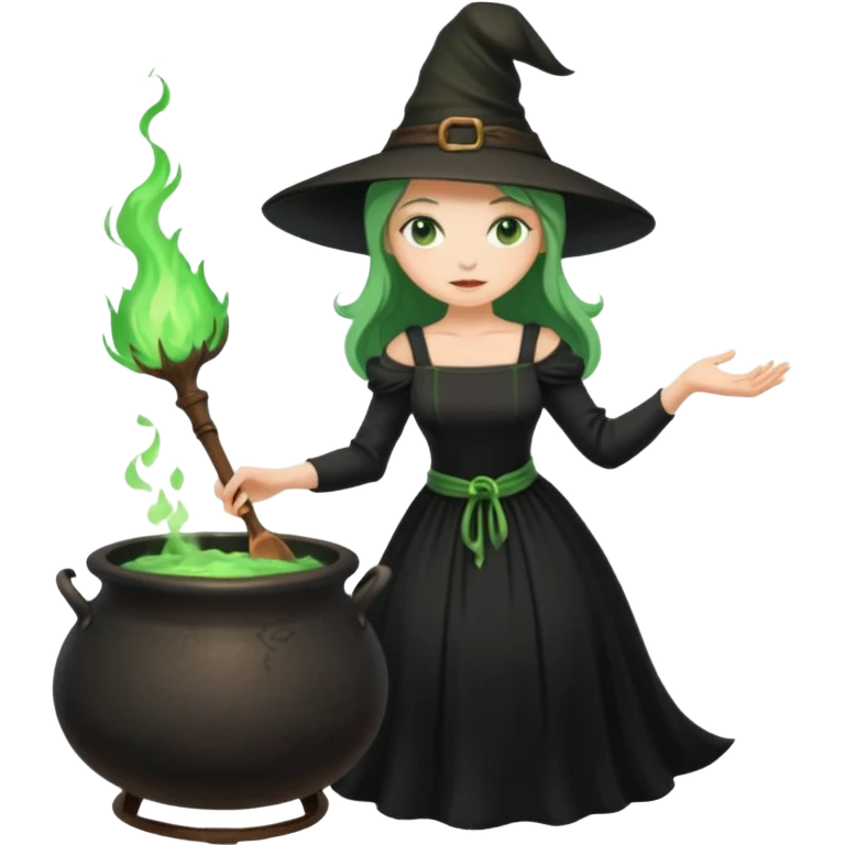 green witch cooking potion emoji