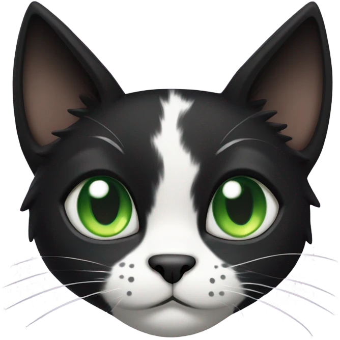 Black and white cat emoji