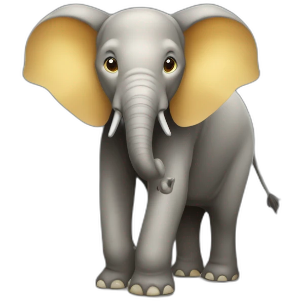 Éléphant à côté de chamois emoji