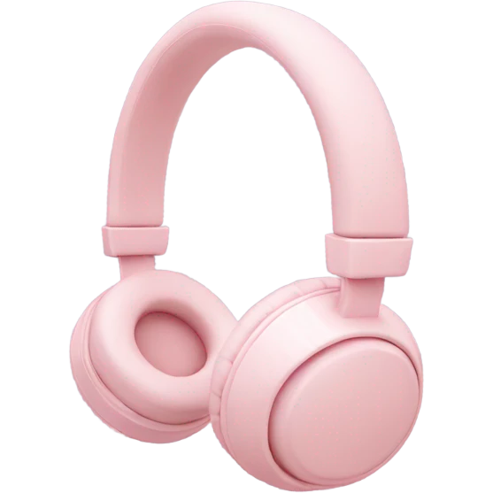 pastel pink headphone emoji