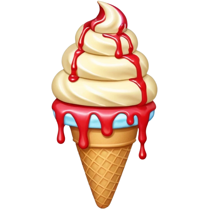 ice cream cone fallen upside down emoji