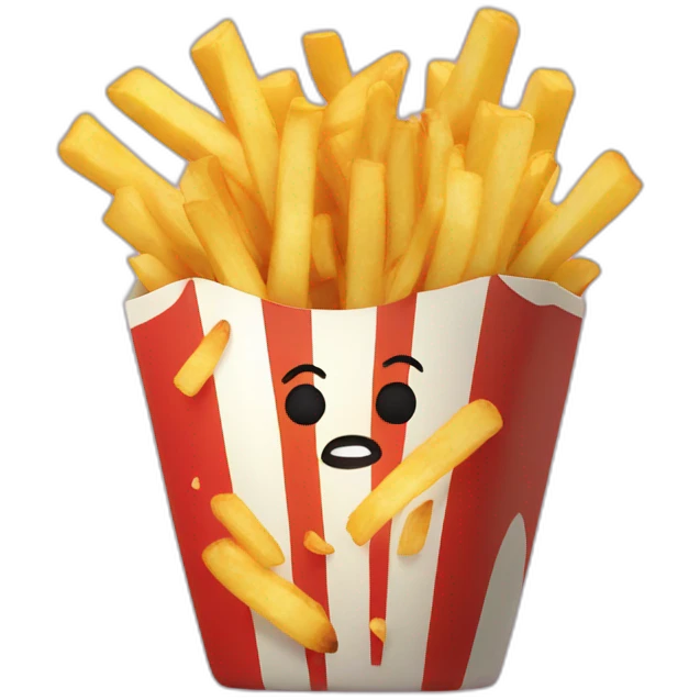 exploding French fries  emoji