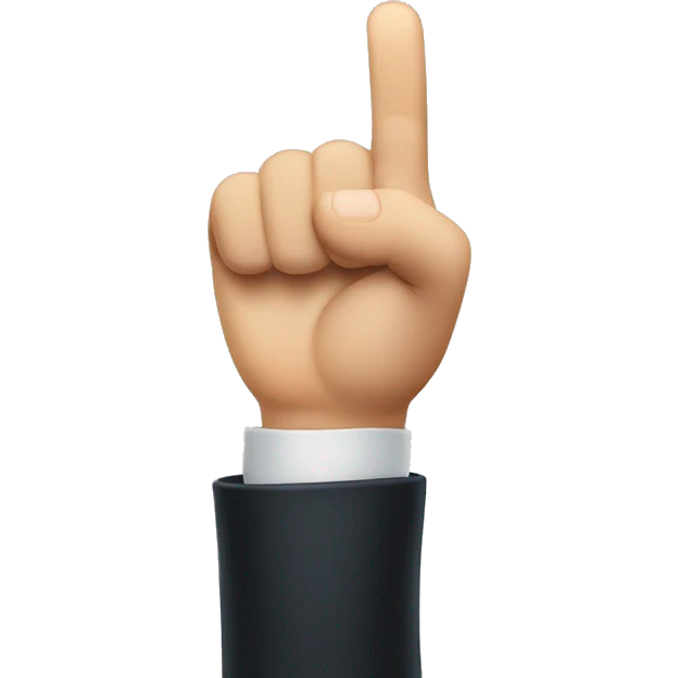 A hand holding up the thumb, the pointer finger and the Middle finger emoji