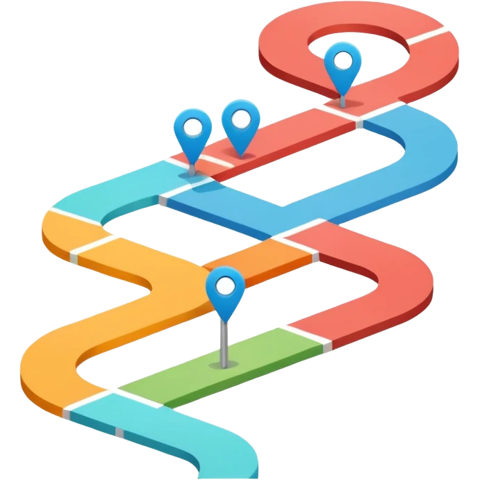 simple Roadmap (product management) for professional presentation emoji