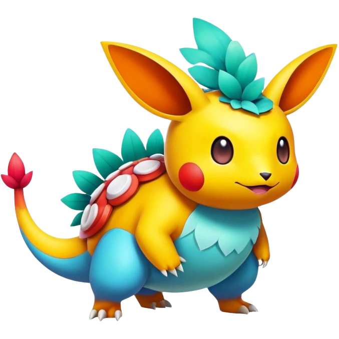 Colorful Floral Fakémon-Pokémon emoji