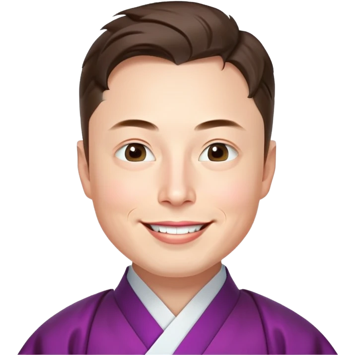 Elon Musk wearing Korean traditional clothing emoji