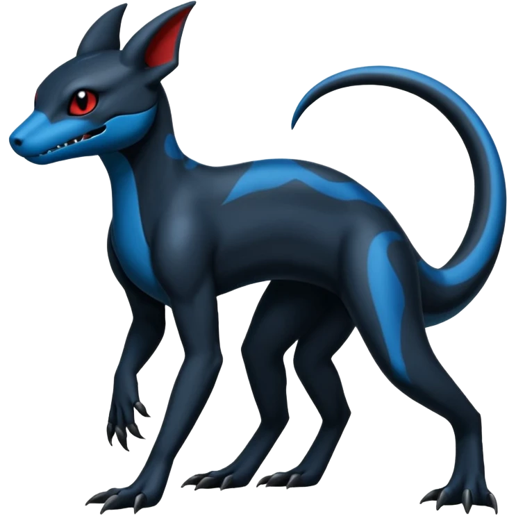Dark Edgy Salandit-Amaura-Umbreon-Fakémon-hybrid-creature (full body)  emoji