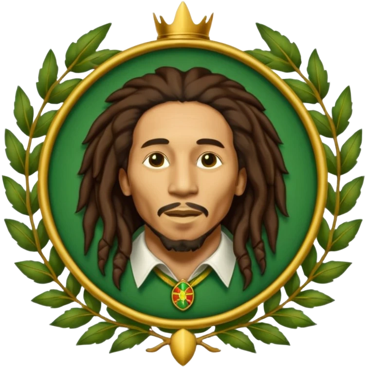Bob Marley heraldic crest   emoji