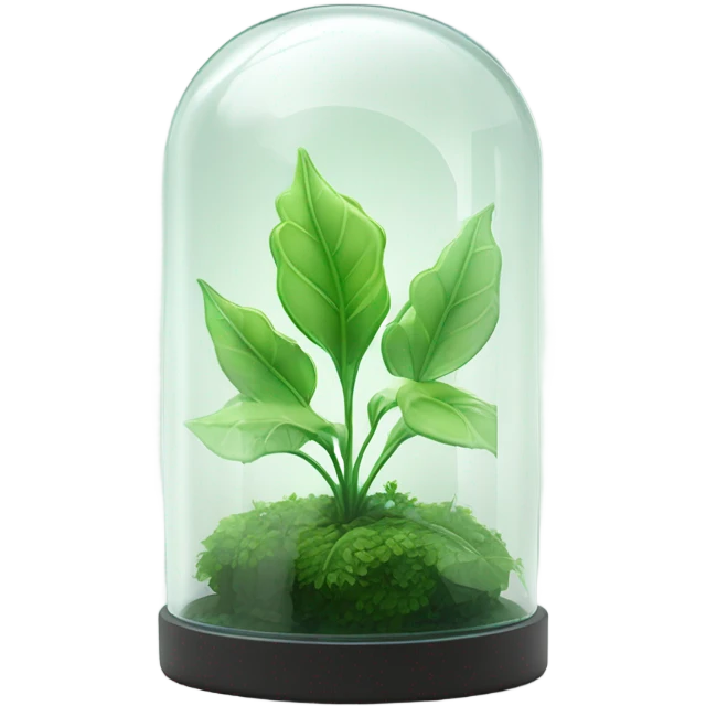 plant inside scifi glass capsule emoji